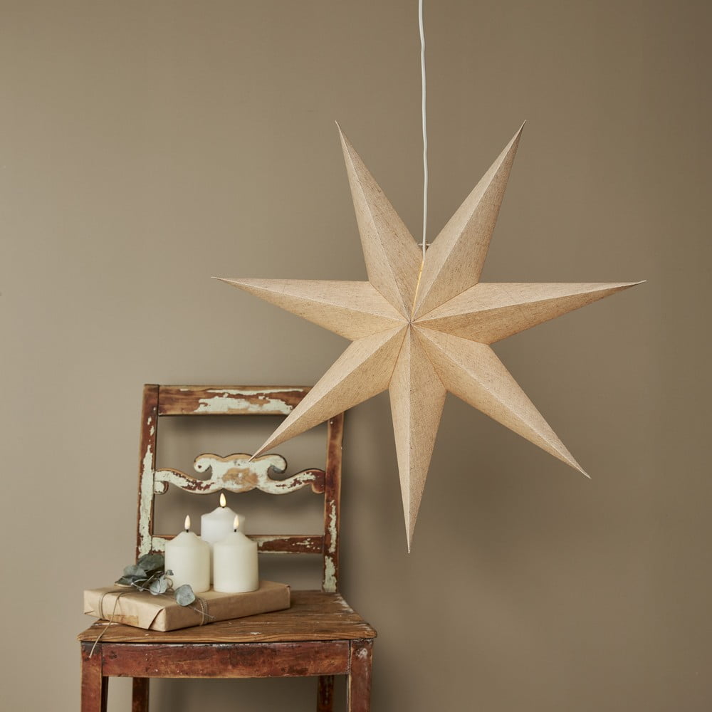 E-shop Béžová vianočná svetelná dekorácia ø 60 cm Cotton - Star Trading