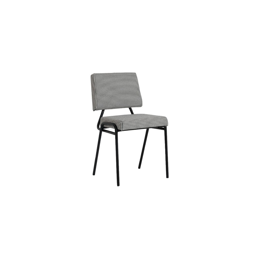 E-shop Bielo-čierna jedálenská stolička Simple - CustomForm