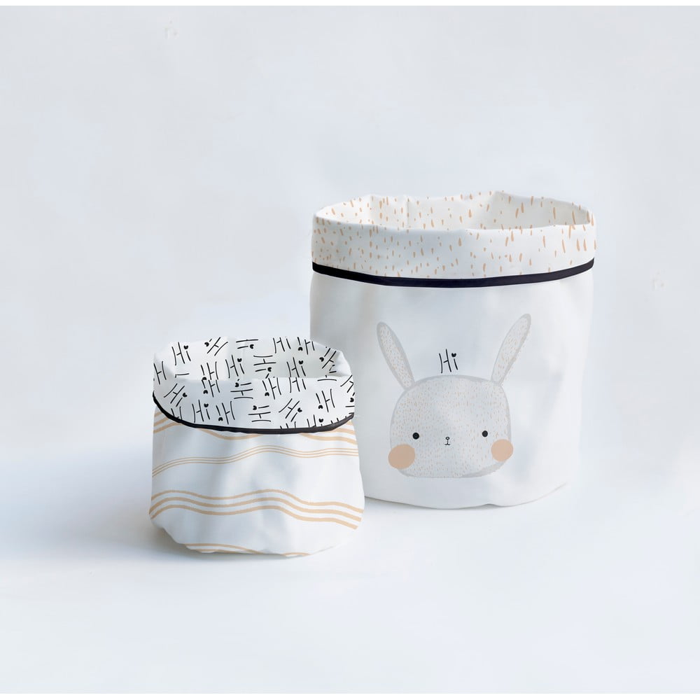E-shop Súprava 2 textilných úložných košíkov Little Nice Things Bunny