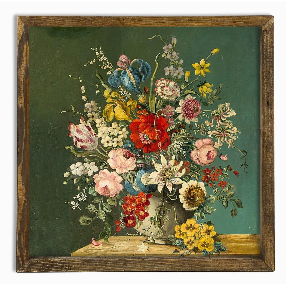E-shop Nástenný obraz Vintage Flowers, 50 × 50 cm