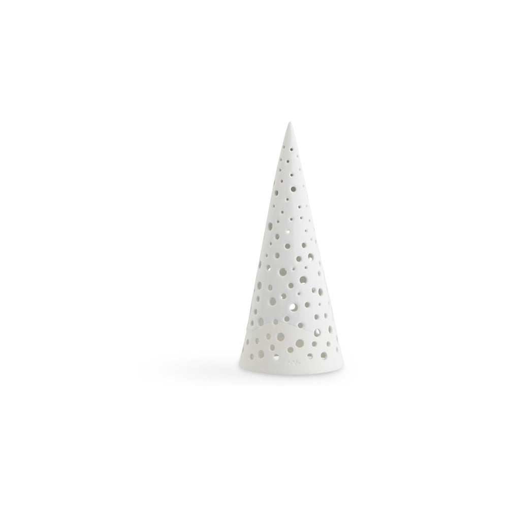 E-shop Biely vianočný svietnik z kostného porcelánu Kähler Design Nobili, výška 19 cm