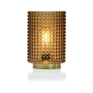 Žltá sklenená olejová LED lampa Versa Relax, ⌀ 12 cm