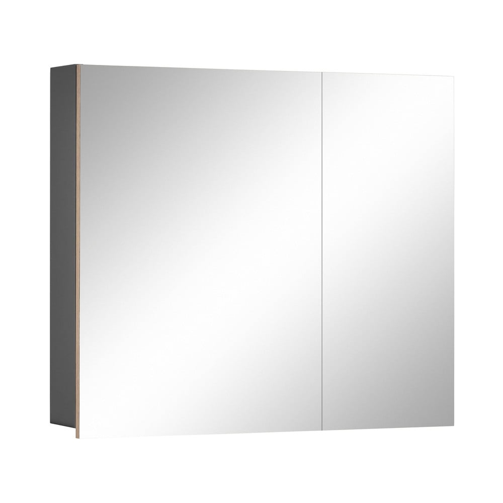 E-shop Nástenná kúpeľňová skrinka so zrkadlom Støraa Wisla, 80 x 70 cm