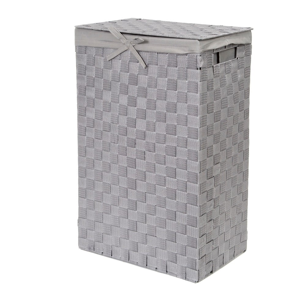 Obrázok Sivý kôš na bielizeň s vekom Compactor Laundry Basket Linen, výška 60 cm