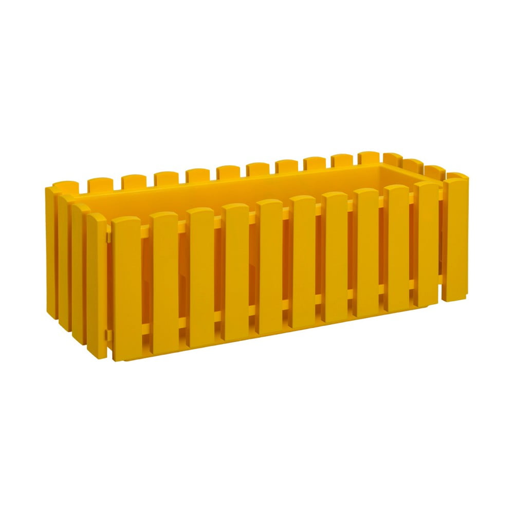 E-shop Žltý črepník Gardenico Fency System, dĺžka 50 cm