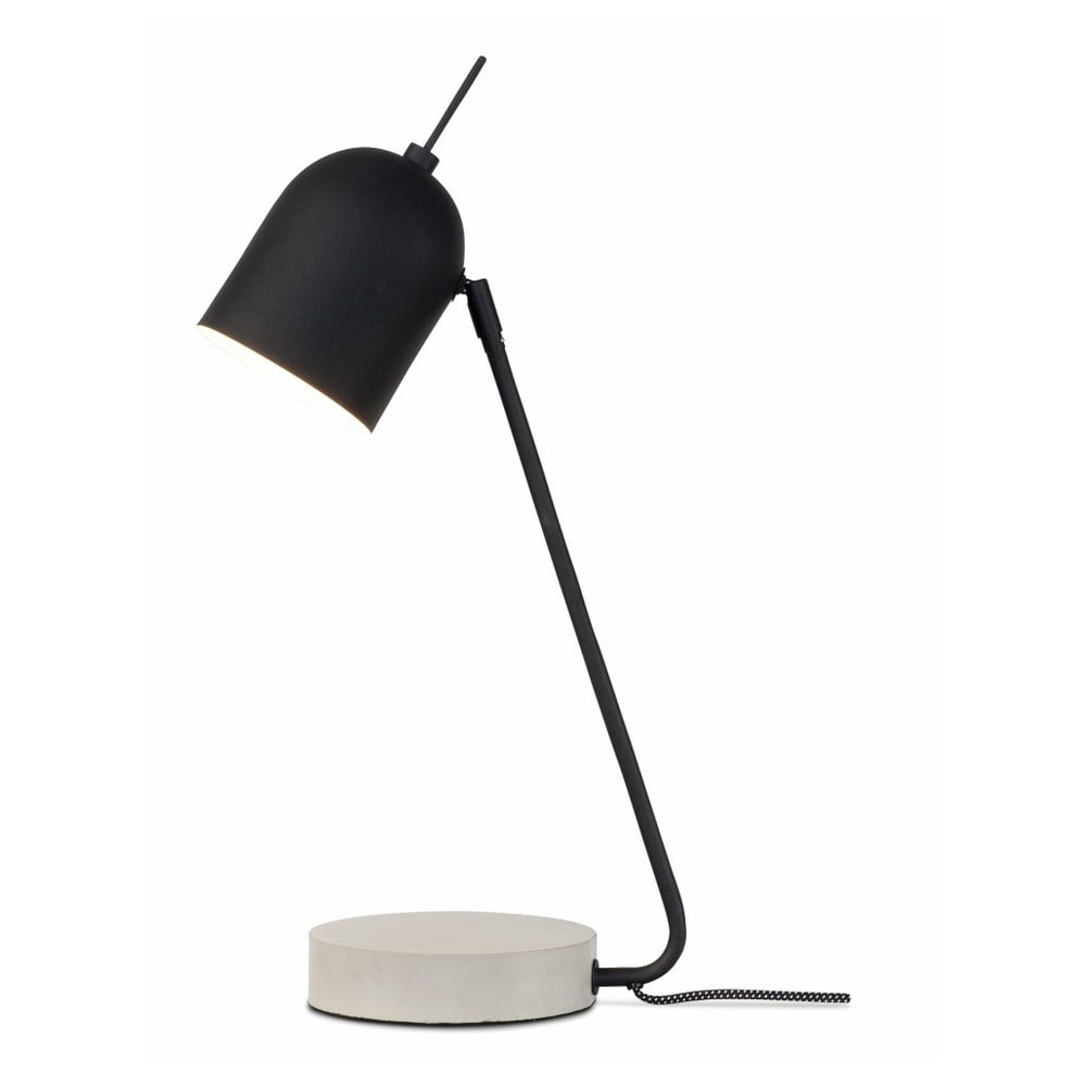 E-shop Čierna stolová lampa s betónovým podstavcom Citylights Madrid