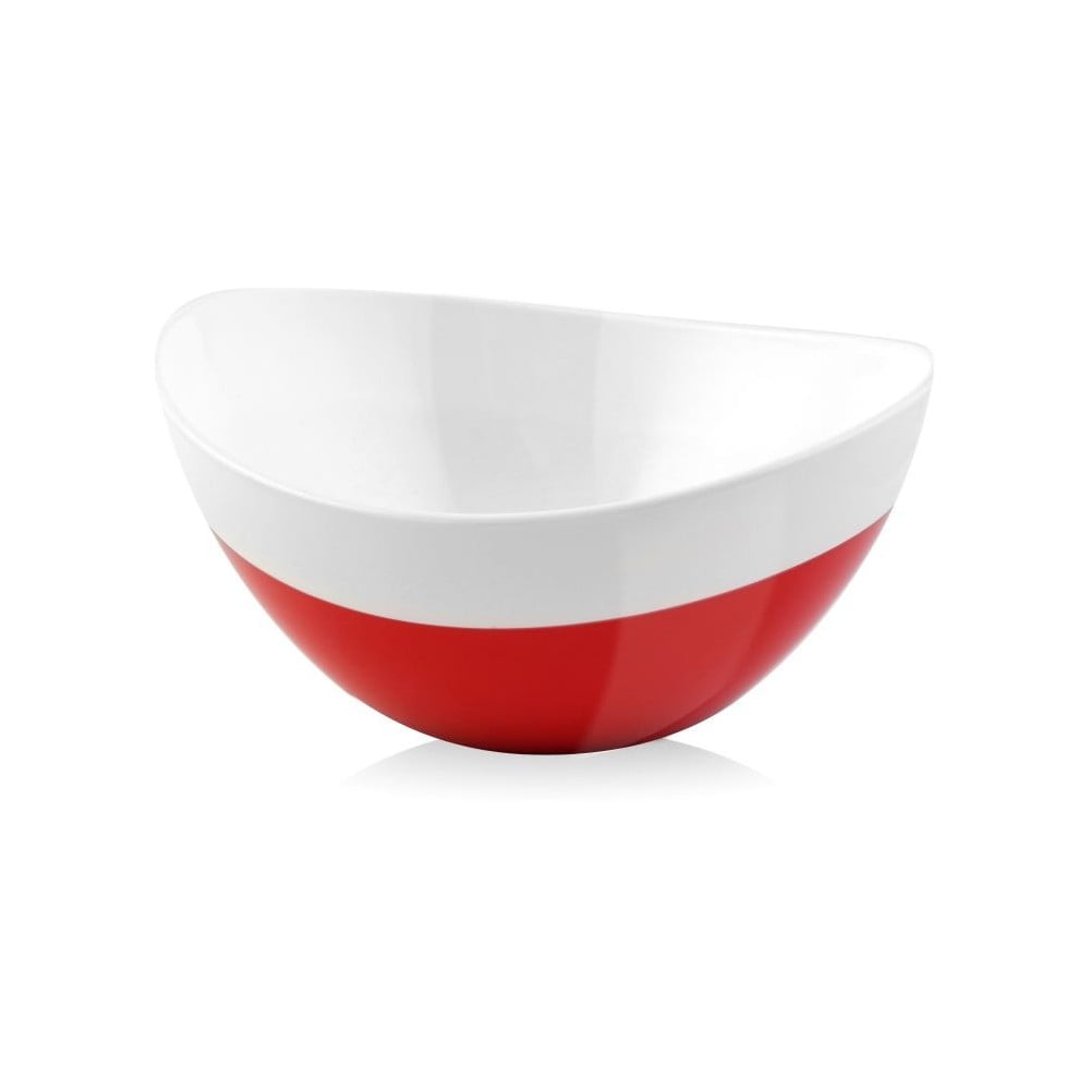 E-shop Červeno-biela miska Livio Duo, 28 cm