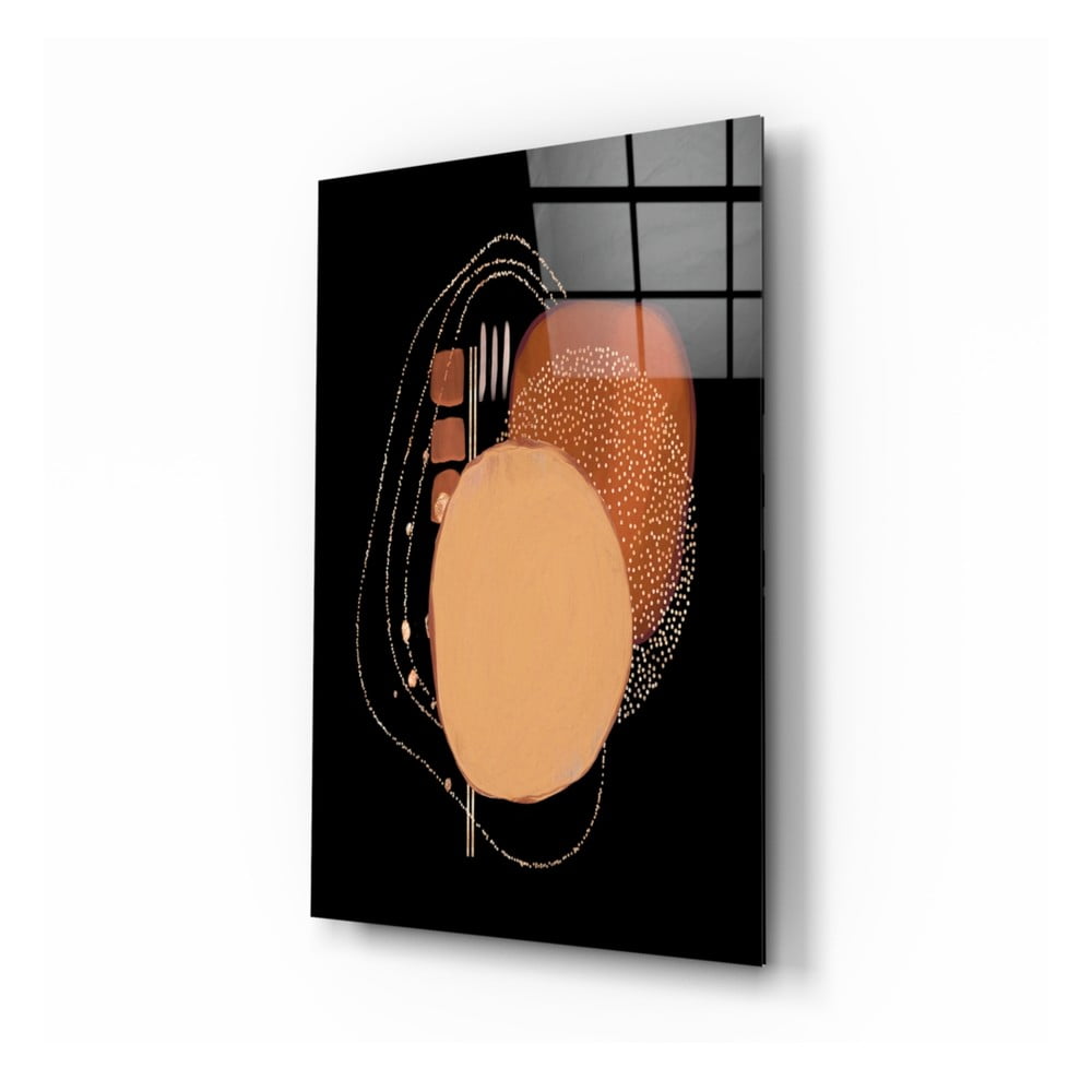 E-shop Sklenený obraz Insigne Abstract Black, 46 x 72 cm