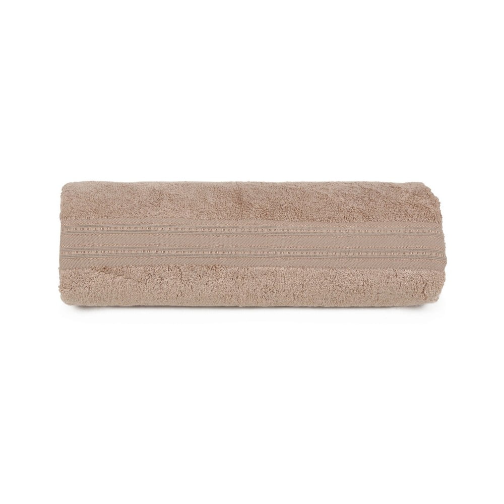 E-shop Hnedá osuška z bavlny a bambusového vlákna Lavinya, 70 × 140 cm