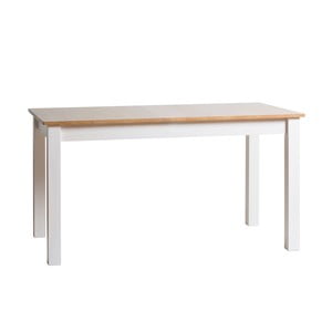 Biely jedálenský stôl z masívneho borovicového dreva Marckeric Jade, 120 x 70 cm