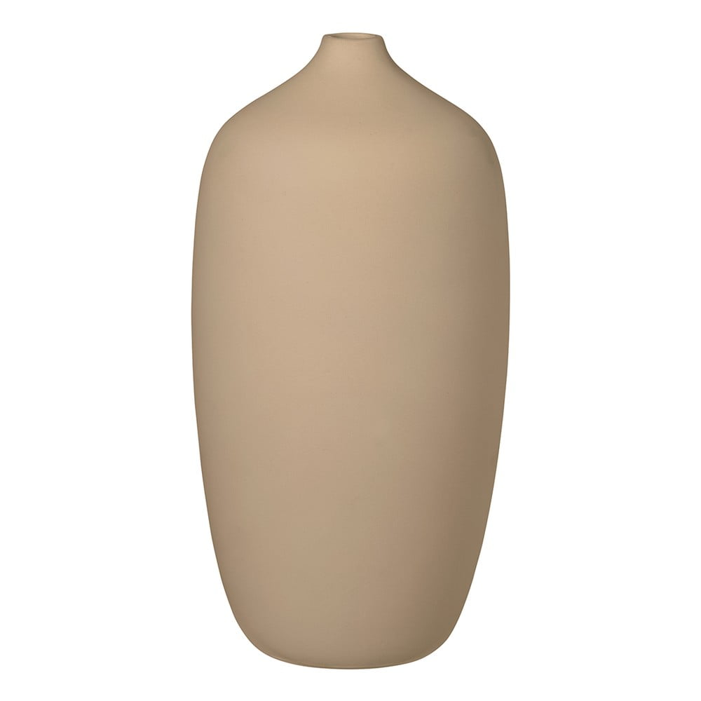 E-shop Béžová keramická váza Blomus Nomad, výška 25 cm