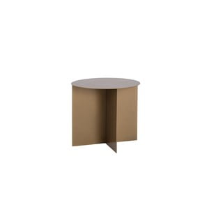 Konferenčný kovový stôl v zlatej farbe Custom Form Oli, ⌀ 50 cm