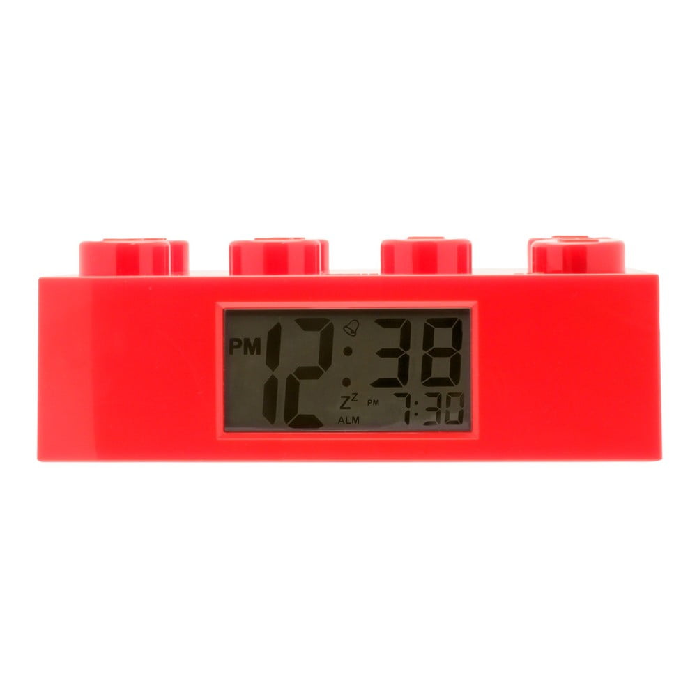 E-shop Červené hodiny s budíkom LEGO® Brick