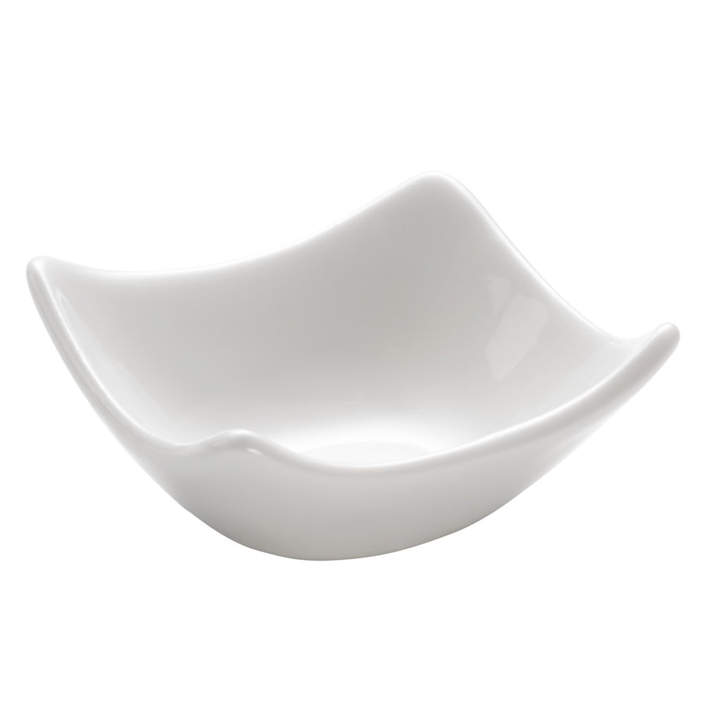 E-shop Biela porcelánová miska Maxwell & Williams Basic Wave, 7,5 x 7,5 cm