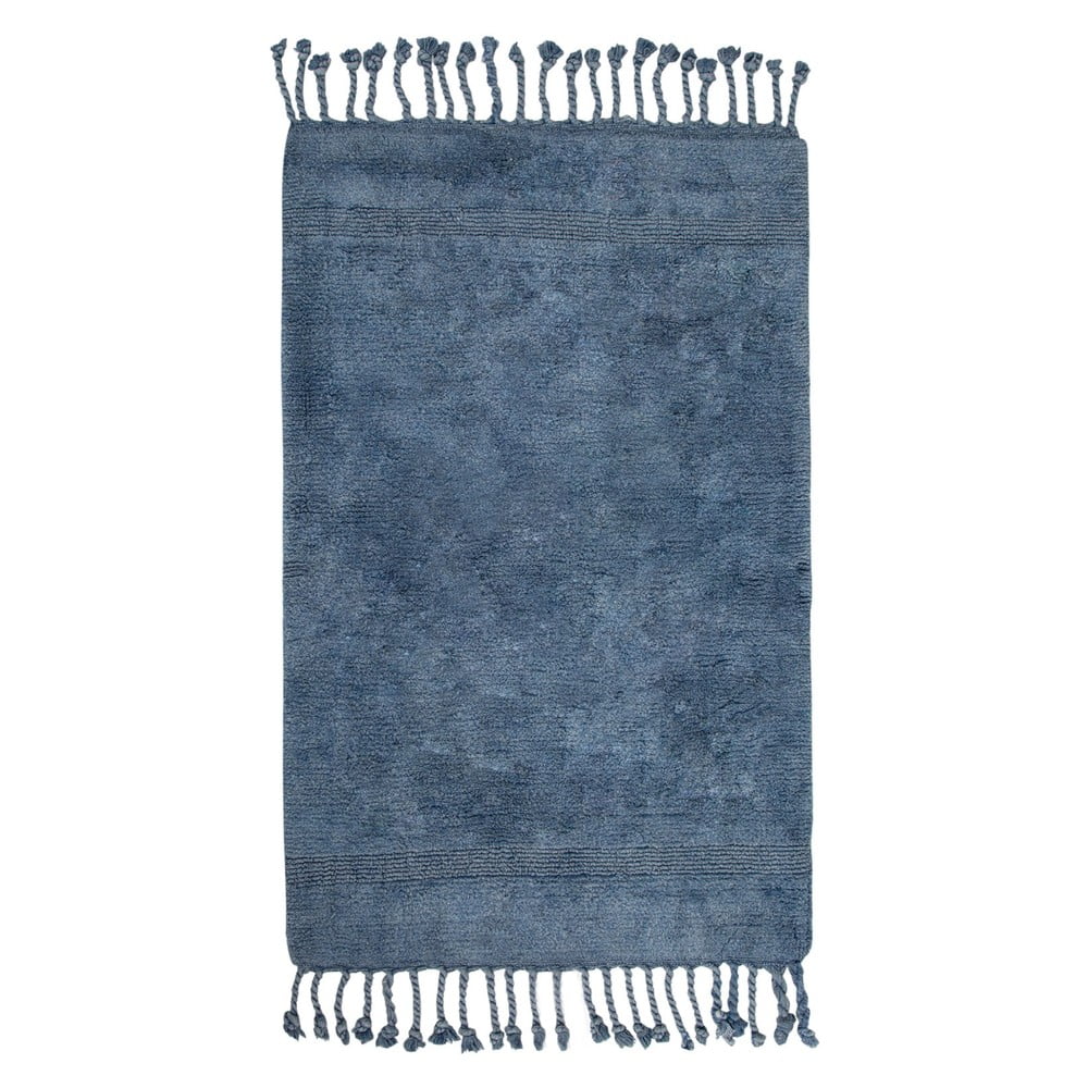 E-shop Modrá bavlnená kúpeľňová predložka Foutastic Paloma, 70 x 110 cm