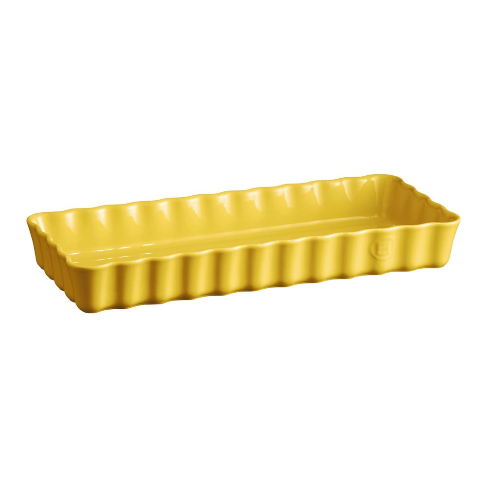 E-shop Žltá keramická koláčová forma Emile Henry, 15 × 36 cm