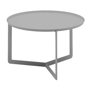 Svetlosivý príručný stolík MEME Design Round, Ø 60 cm