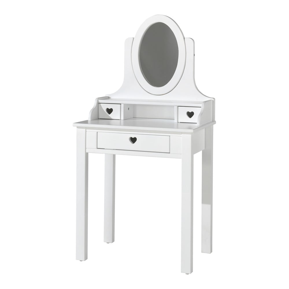 E-shop Biely toaletný stolík Vipack Amori, výška 136 cm
