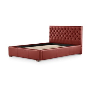 Červená posteľ s úložným priestorom Ted Lapidus Maison AMÉTHYSTE, 180 × 200 cm