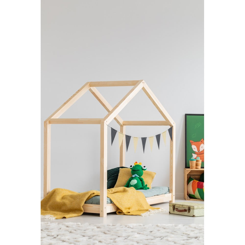 E-shop Domčeková detská posteľ z borovicového dreva 90x190 cm Mila RM - Adeko