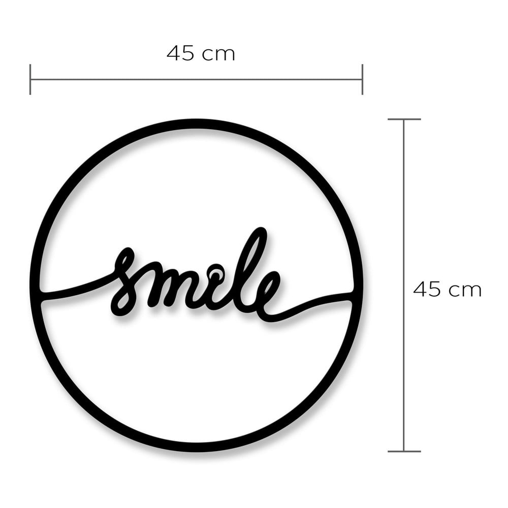 E-shop Nástenná dekorácia z kovu Smile