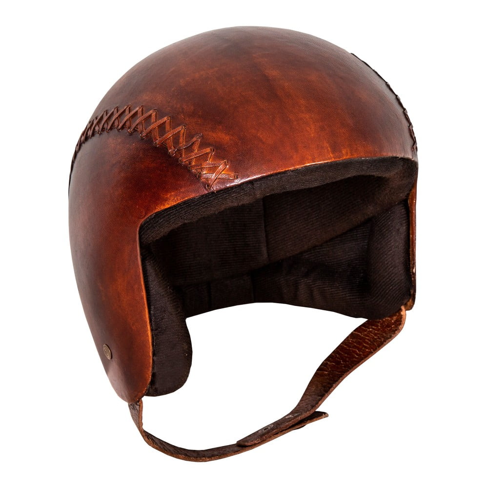 E-shop Kožená dekorácia v tvare helmy Antic Line casque, 20 x 23 cm