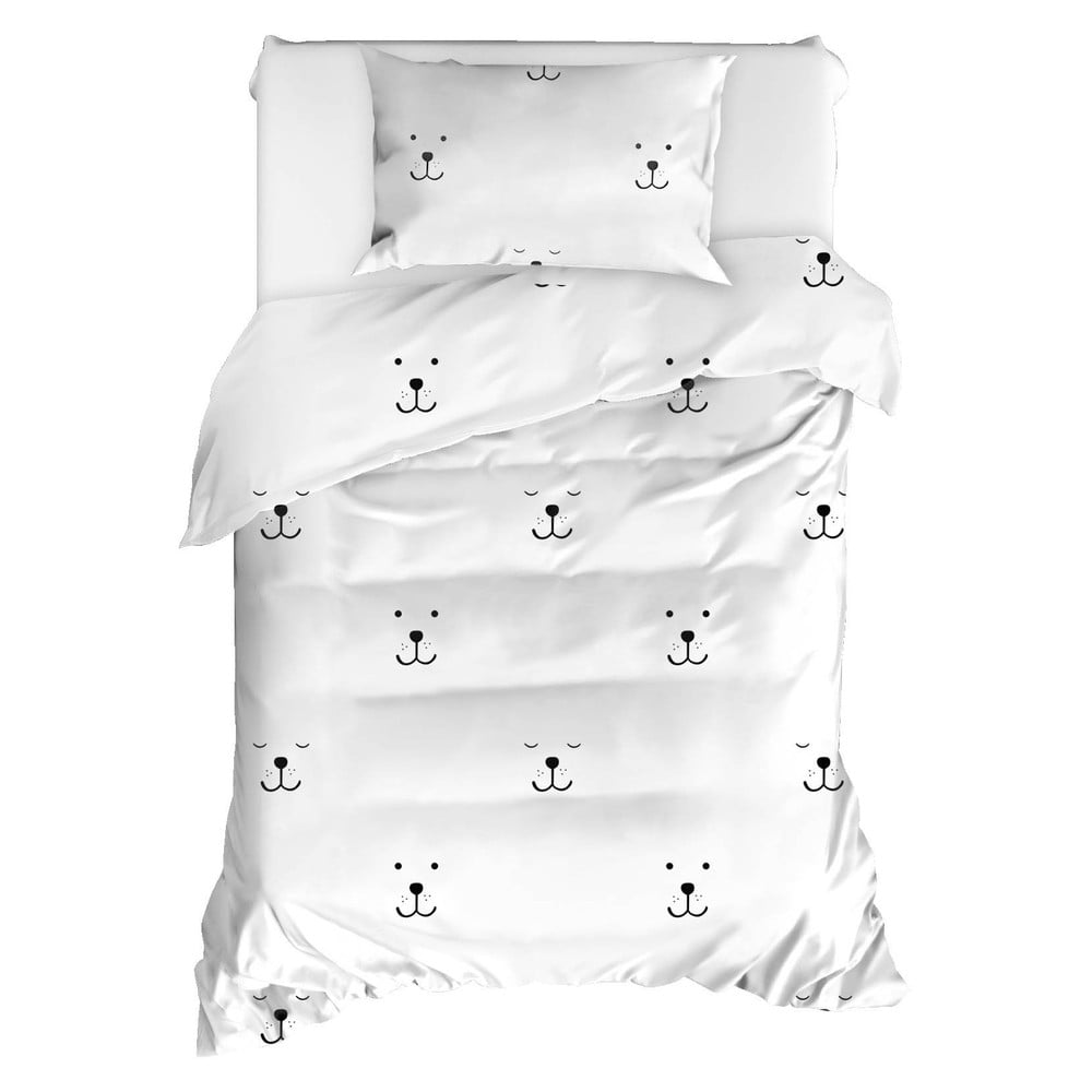 E-shop Obliečky na jednolôžko z ranforce bavlny Mijolnir Eles White, 140 × 200 cm