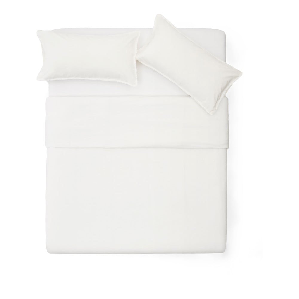 Krémovobiele obliečky na dvojlôžko/predĺžené z bavlneného perkálu 240x220 cm Sifinia – Kave Home