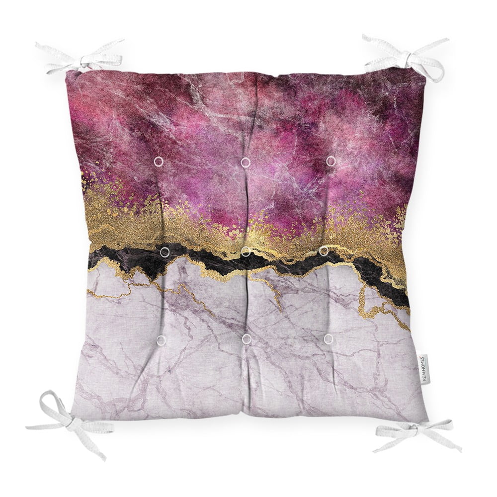 E-shop Sedák na stoličku Minimalist Cushion Covers Pink Gold, 40 x 40 cm