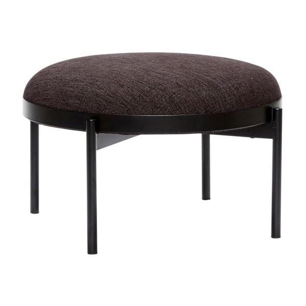 Čierna stolička Hübsch Futuro, ø 65 cm