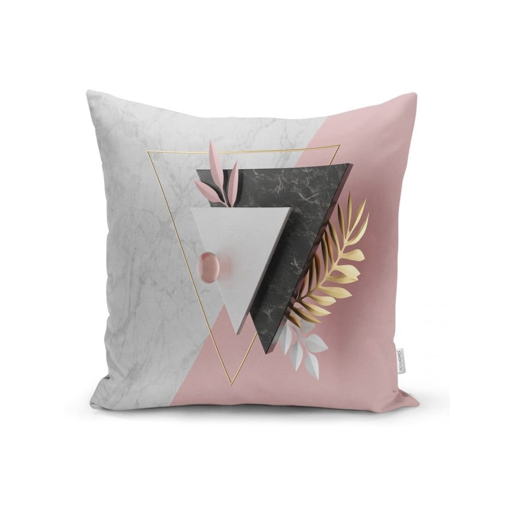 E-shop Obliečka na vankúš Minimalist Cushion Covers BW Marble Triangles, 45 x 45 cm