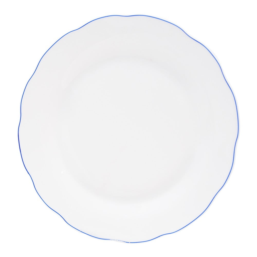 Obrázok Biely porcelánový plytký tanier Orion Blue Line, ⌀ 26,5 cm