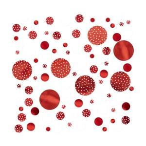 Červené papierové konfety Neviti Red & White Dots