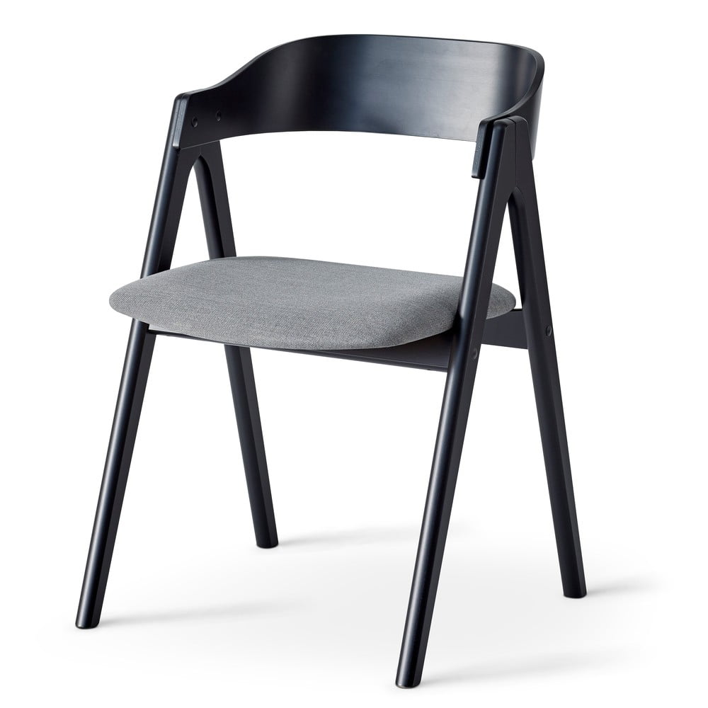 E-shop Čierna jedálenská stolička z bukového dreva so sivým sedákom Findahl by Hammel Mette