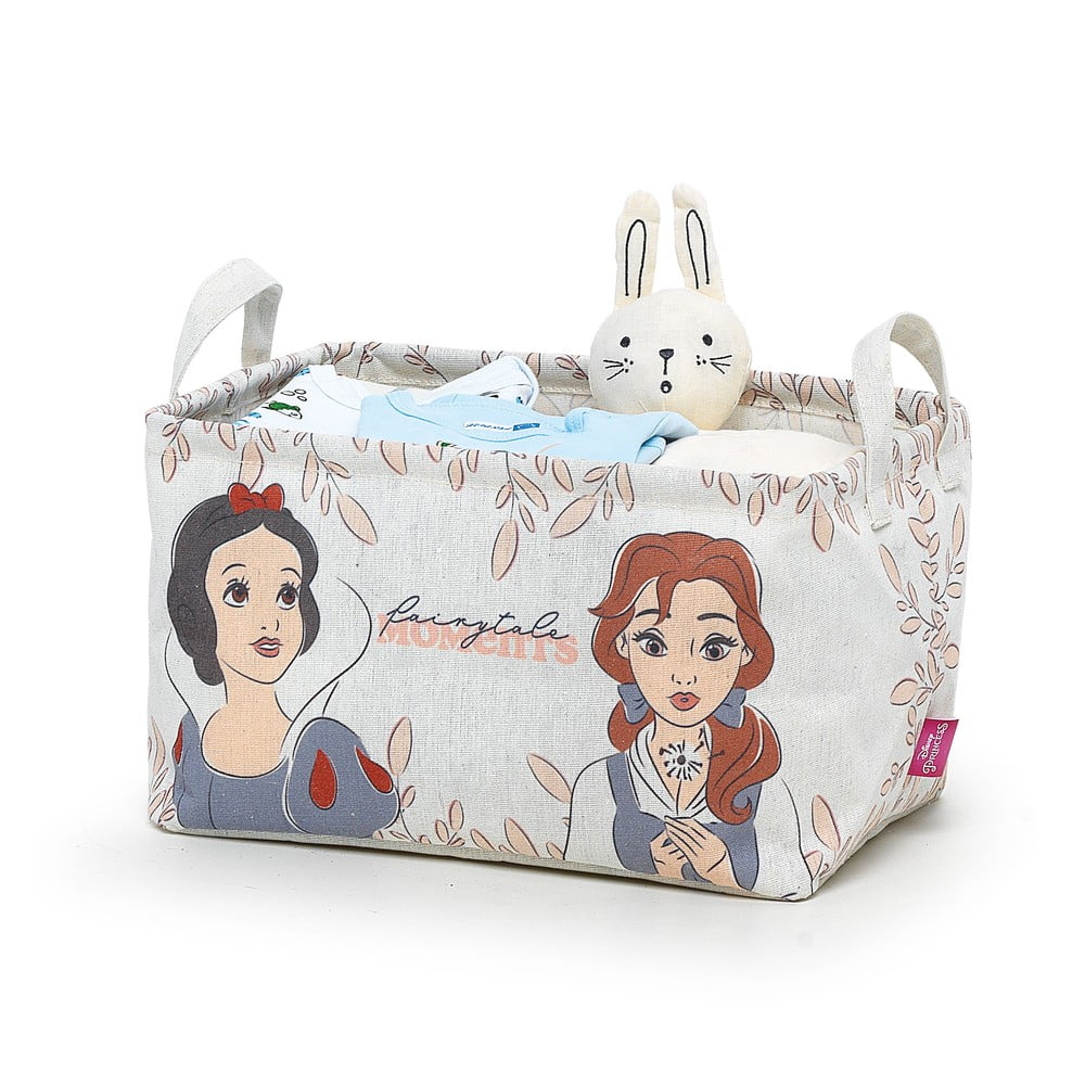 E-shop Detský textilný úložný kôš Domopak Disney Princess, 32 x 23 x 19 cm