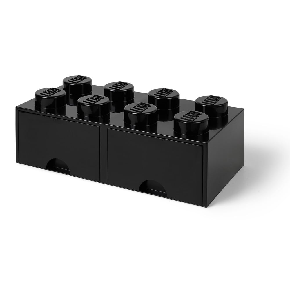 E-shop Čierny úložný box s dvoma zásuvkami LEGO®