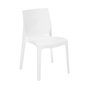 Biela lesklá stolička Esidra Felix