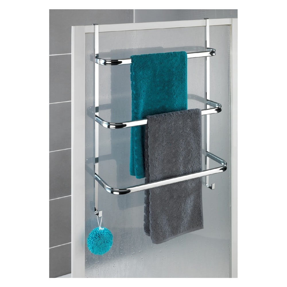 Obrázok Strieborný samodržiaci věšiak na uteráky Wenko Towel Holder Chrome, 21 × 54 cm