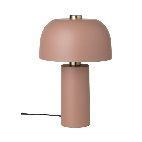 Ružová stolová lampa Cozy living Lulu, výška 37 cm