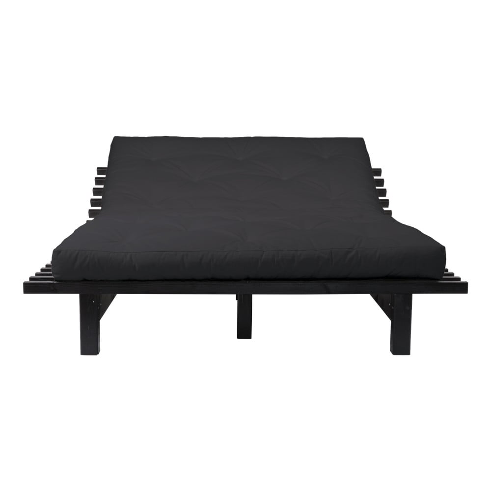 Obrázok Dvojlôžková posteľ z borovicového dreva s matracom Karup Design Blues Comfort Mat Black/Natural, 180 × 200 cm