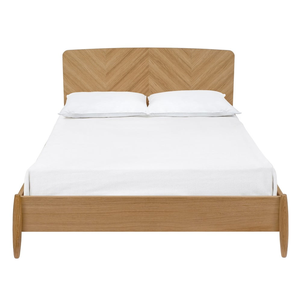 E-shop Dvojlôžková posteľ Woodman Farsta Herringbone, 140 × 200 cm