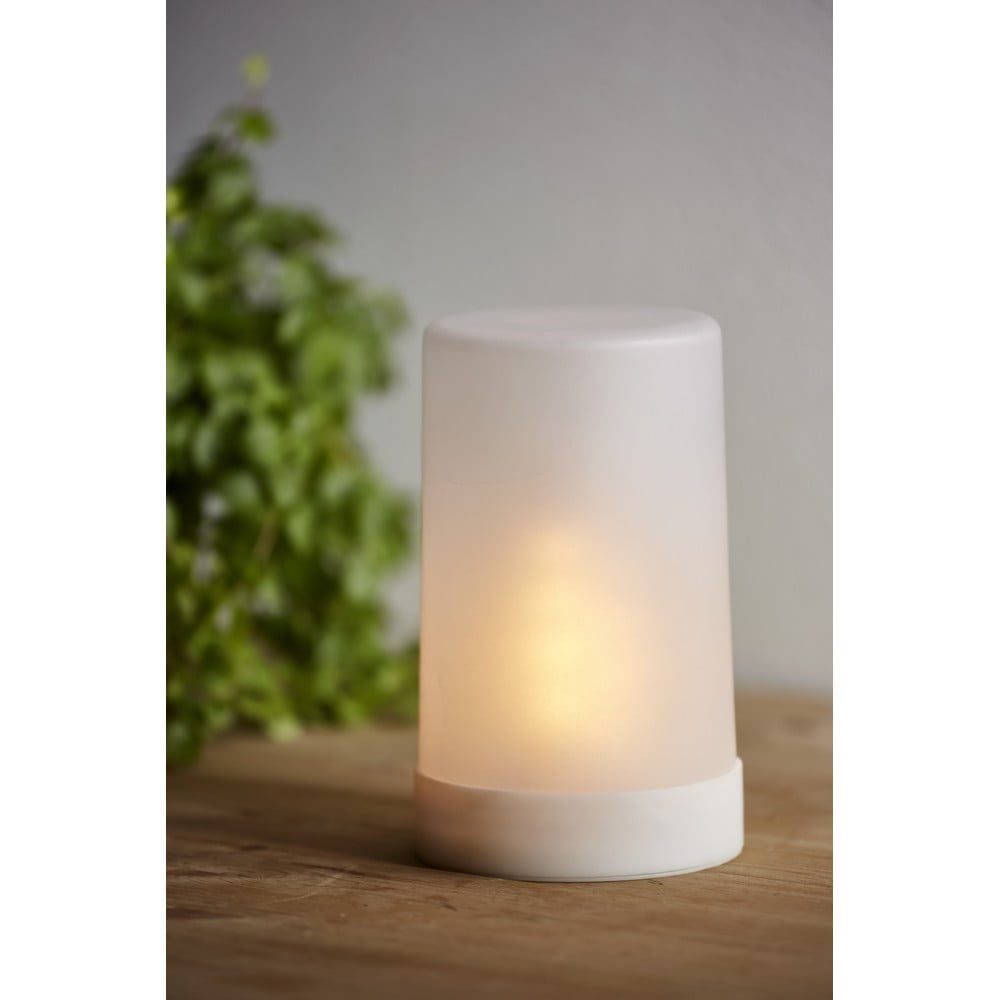E-shop Biela LED vonkajšia svetelná dekorácia Star Trading Candle Flame, výška 14,5 cm