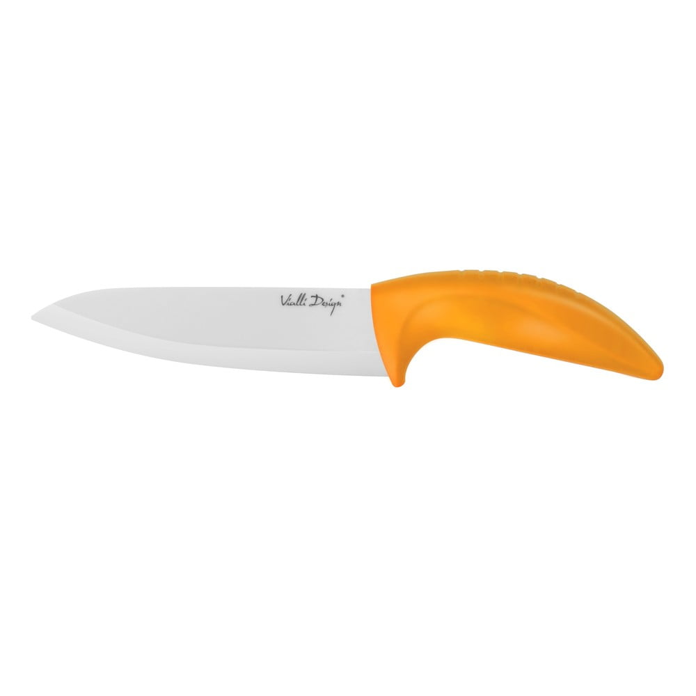 Oranžový keramický nôž Chef, 15 cm
