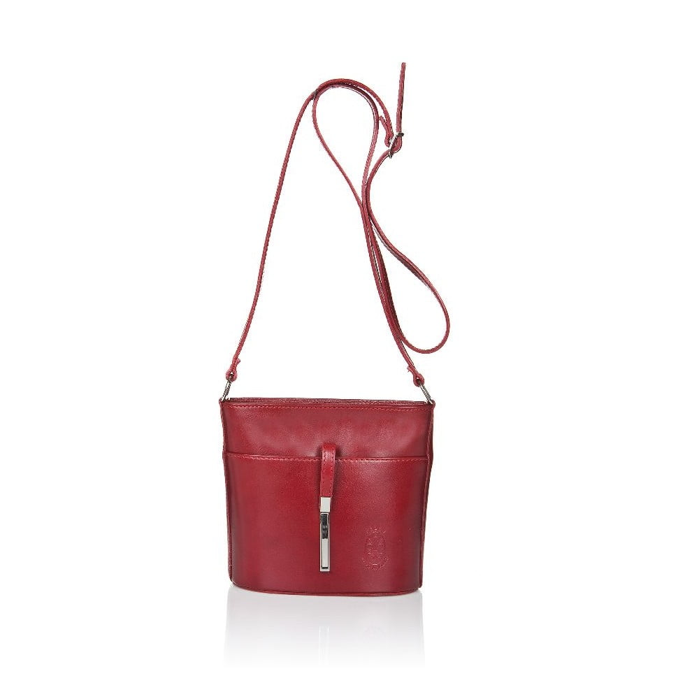 E-shop Červená kožená kabelka Markes Calf Mini