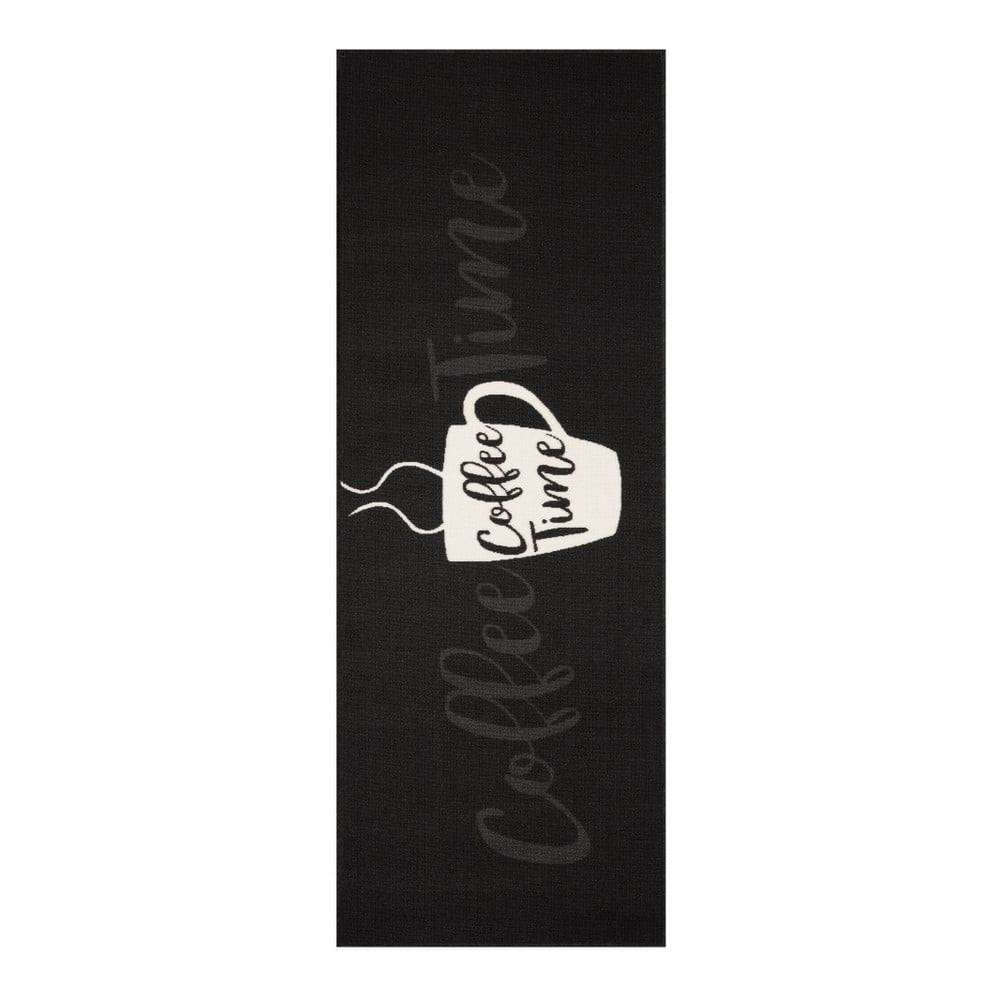 E-shop Čierny behúň Zala Living Vibe Coffee Time, 67 × 180 cm