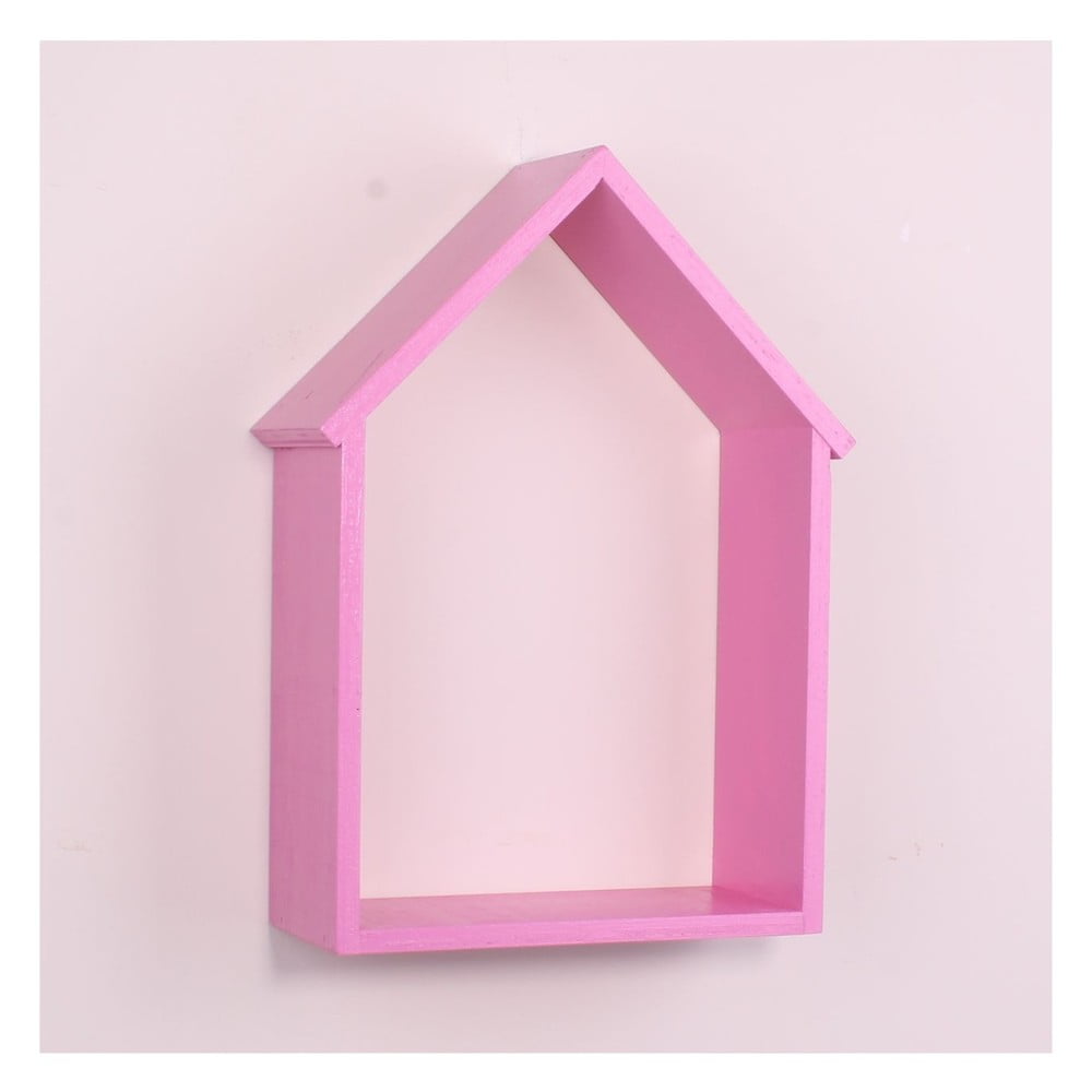 E-shop Ružová drevená nástenná polička North Carolina Scandinavian Home Decors House