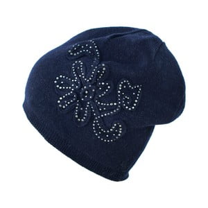 Modrá čiapka s trblietavými kamienkami Star