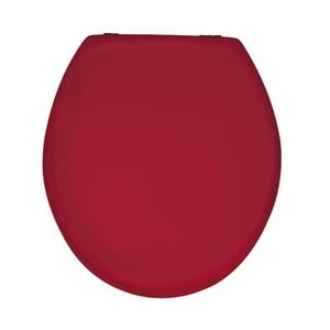 Leskločervené WC sedadlo Wenko Prima, 41 x 38 cm