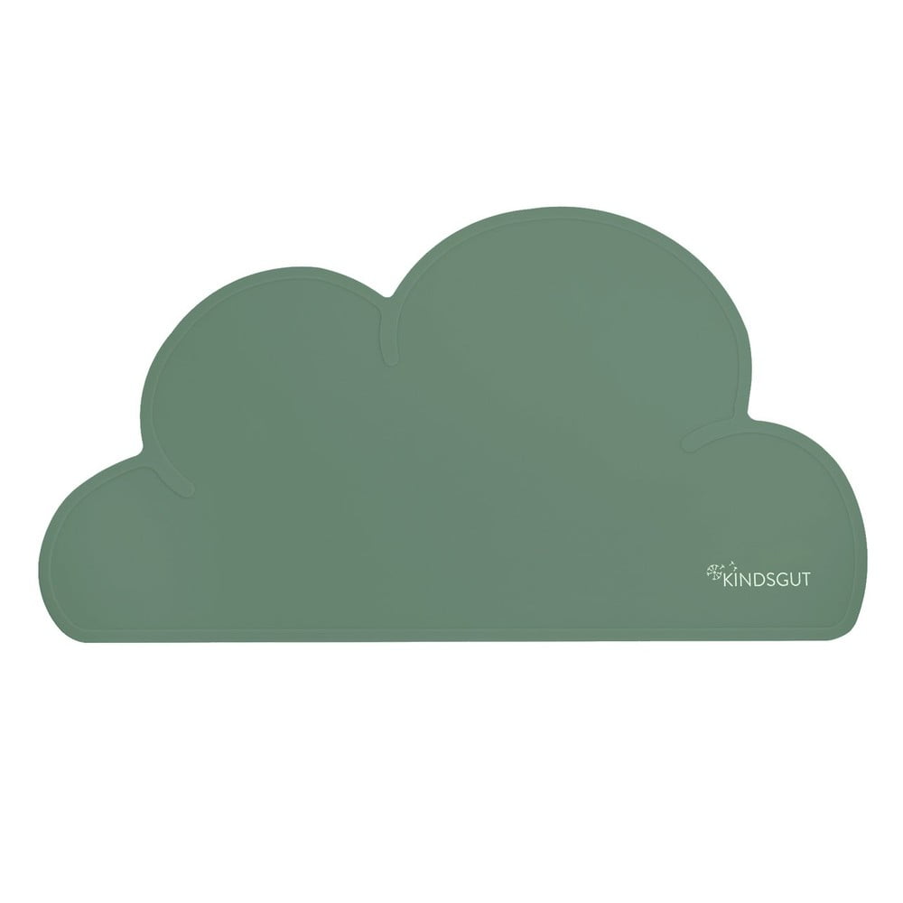 E-shop Zelené silikónové prestieranie Kindsgut Cloud, 49 x 27 cm