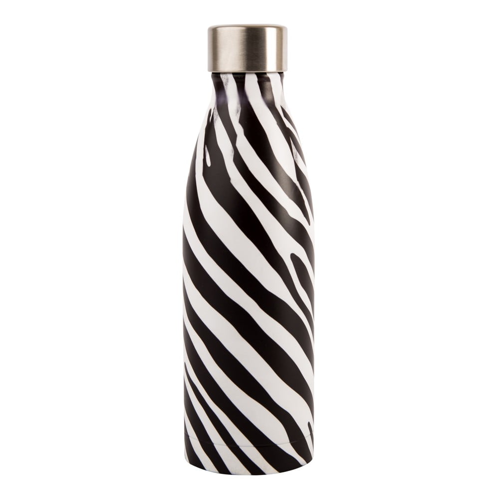 E-shop Čierno-biela antikoro fľaša Navigate Zebra, 0,5 l